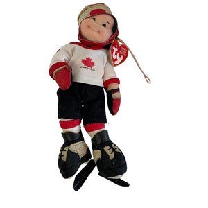 TY Beanie Boppers‎ 2002 Hat Trick Hunter Teenie Team Canada Hockey Player Doll